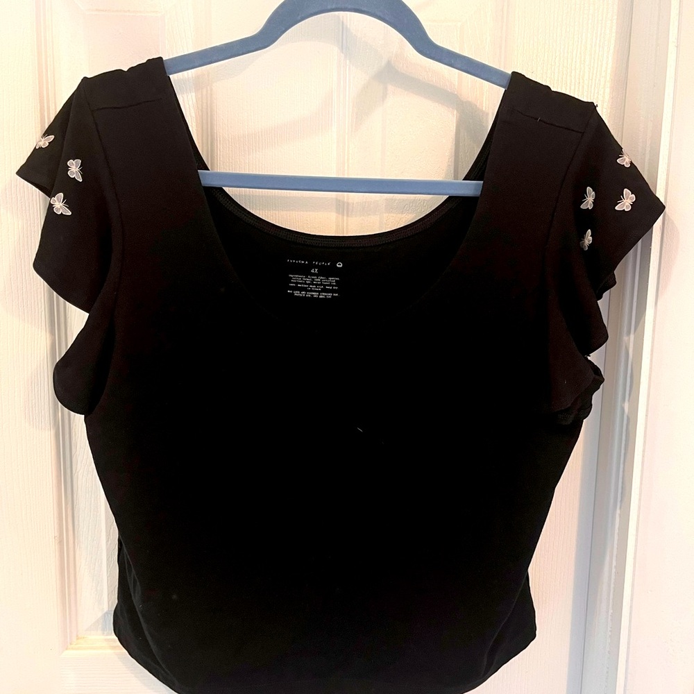 Purusha people butterfly flutter sleeve bra top 4X